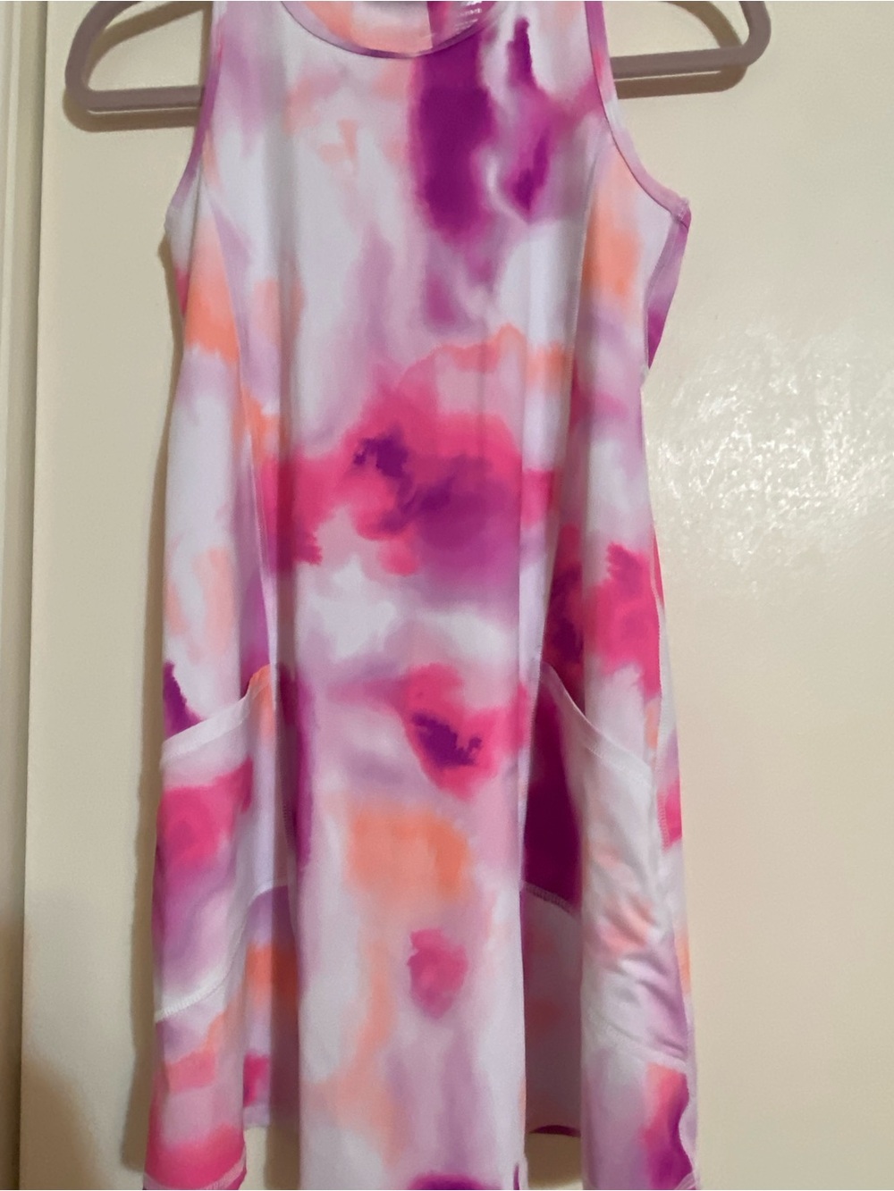 Avia Pink & Purple Tie-Dye Active Tank dress